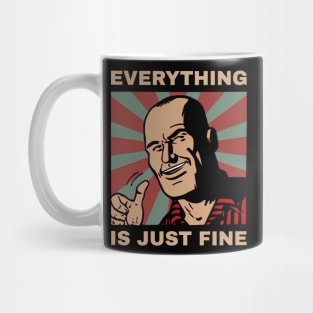 Everything is Just Fine Comic Pop Art Dad Mug